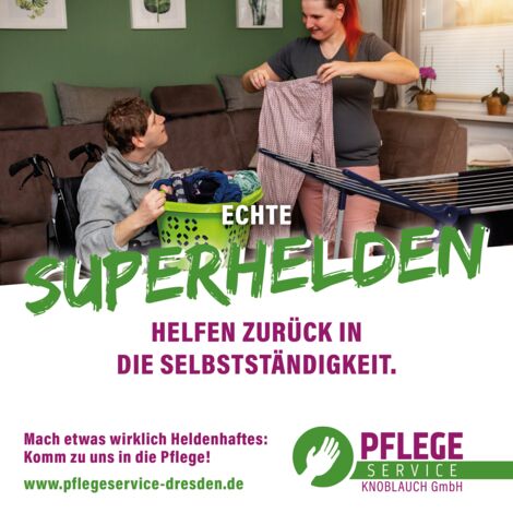 Echte Superhelden beim Pflegeservice Dresden Knoblauch GmbH Echte Superhelden beim Pflegeservice Dresden Knoblauch GmbH